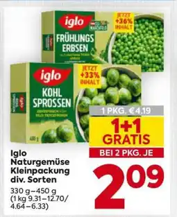 Billa Iglo Naturgemüse Kleinpackung div. Sorten Angebot