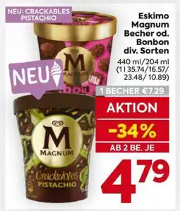 Billa Eskimo Magnum Becher od. Bonbon div. Sorten Angebot