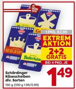 Billa Schärdinger Käsescheiben div. Sorten Angebot