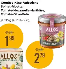 Martin Reformstark Gemüse-Käse-Aufstriche Spinat-Ricotta, Tomate-Mozzarella-Hartkäse, Tomate-Olive-Feta Angebot