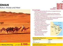 Billa Reisen Oman kultur, wüste und meer Angebot