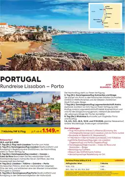 Billa Reisen Portugal rundreise lissabon - porto Angebot