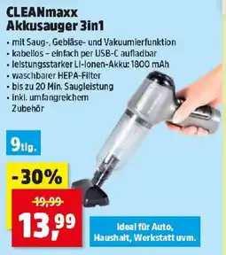 Thomas Philipps CLEANmaxx Akkusauger 3in1 Angebot