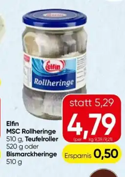 Eurospar MSC Rollheringe, Teufelroller oder bismarckheringe Angebot