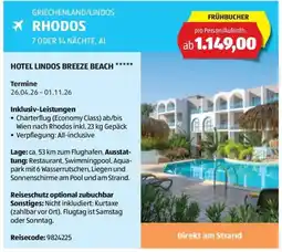 Hofer Rhodos Angebot