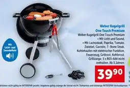 Interspar Weber Kugelgrill One Touch Premium Angebot