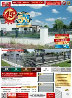 Josef Steiner Alu Querlattenzaun Cardiff / Cardiff York Angebot