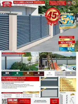 Josef Steiner Alu Lamellenzaun Sheffield Angebot