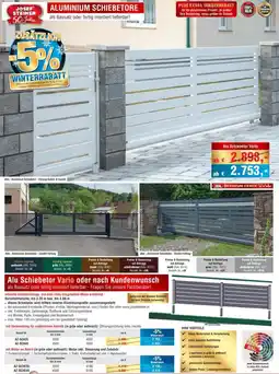 Josef Steiner Alu Schiebetor Vario oder nach Kundenwunsch Angebot