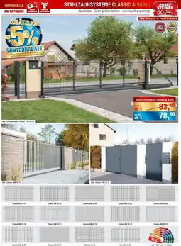Josef Steiner Stahlzaunsysteme classic & vario Angebot