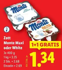 Lidl Zott Monte Maxi oder White Angebot