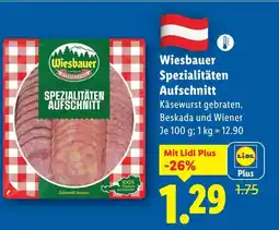 Lidl Wiesbauer Spezialitäten Aufschnitt Angebot