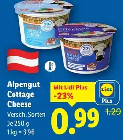 Lidl Alpengut cottage cheese Angebot
