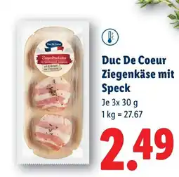 Lidl Duc De Coeur Ziegenkäse mit Speck Angebot