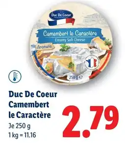 Lidl Duc De Coeur Camembert le Caractère Angebot