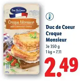 Lidl Duc de Coeur Croque Monsieur Angebot