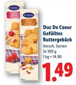 Lidl Duc De Coeur Gefülltes Buttergebäck Angebot
