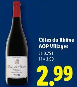Lidl Côtes du rhône aop villages Angebot