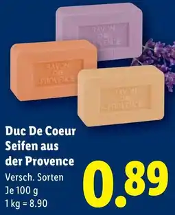 Lidl Duc De Coeur Seifen aus der Provence Angebot