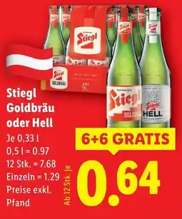 Lidl Stiegl Goldbräu oder Hell Angebot