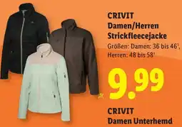 Lidl Crivit damen herren strickfleecejacke Angebot