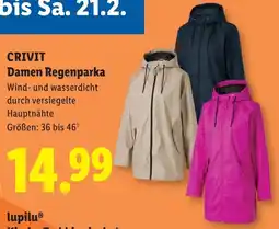 Lidl Crivit damen regenparka Angebot