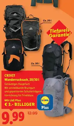 Lidl Crivit wanderrucksack Angebot