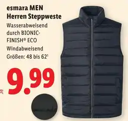 Lidl Esmara men herren steppweste Angebot
