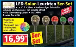Norma LED-Solar-Leuchten 5er-Set Angebot