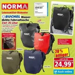 Norma BUCHEL Wasserdichte Fahrradtasche 2in1 25 Liter Angebot
