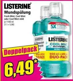 Norma Listerine Mundspülung Angebot