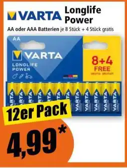 Norma Varta Longlife Power Angebot
