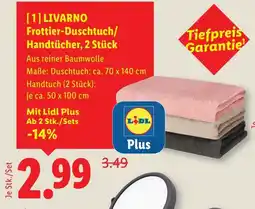 Lidl Frottier-Duschtuch/ Handtücher Angebot