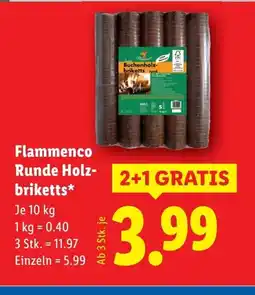 Lidl Flammenco Runde Holz- briketts Angebot