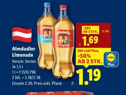 Lidl Almdudler Limonade Angebot