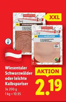 Lidl Wiesentaler Schwarzwälder oder leichte Kalbspariser Angebot