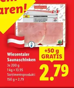 Lidl Wiesentaler Saunaschinken Angebot