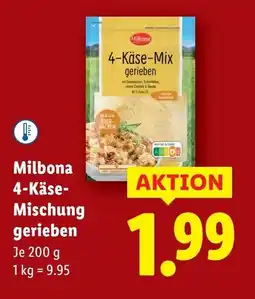 Lidl Milbona 4-Käse- Mischung gerieben Angebot