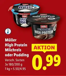 Lidl Müller High Protein Milchreis oder Pudding Angebot