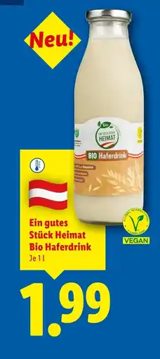 Lidl Ein gutes Stück Heimat Bio Haferdrink Angebot