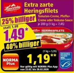 Norma Extra zarte Heringsfilets Angebot