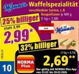 Norma Waffelspezialitat Angebot