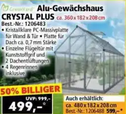 Norma Alu-Gewächshaus crystal plus Angebot