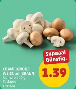 PENNY Champignons weiss od. braun Angebot