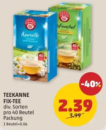 PENNY Teekanne fix tee Angebot