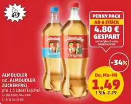 PENNY Almdudler od. almdudler zuckerfrei Angebot