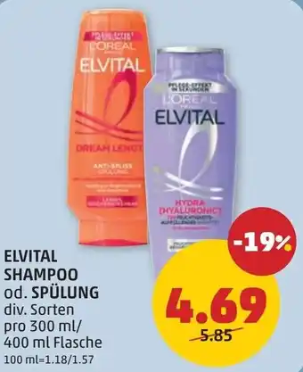 PENNY Elvital shampoo od. spülung Angebot