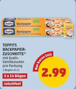 PENNY Toppits backpapier zuschnitte Angebot