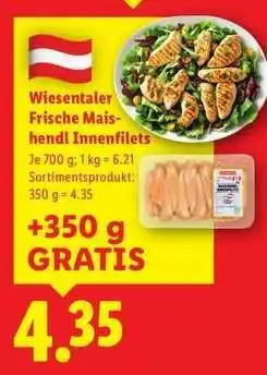Lidl WIESENTALER Frische Maishendl Innenfilets Angebot