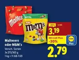 Lidl Maltesers oder M&M's Angebot